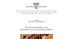 Desktop Screenshot of landhaus-hohenlohe.de