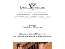 Tablet Screenshot of landhaus-hohenlohe.de